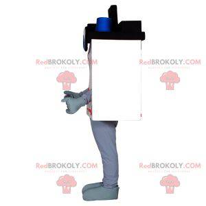 Giant black blue and red car battery mascot - Redbrokoly.com