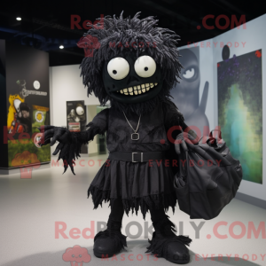 Sort Undead maskot kostume...
