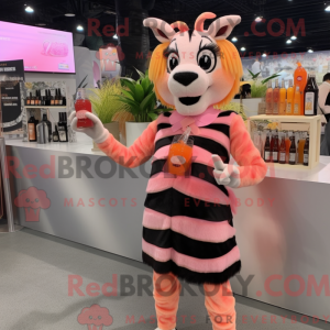 Postava maskota Peach Zebra...
