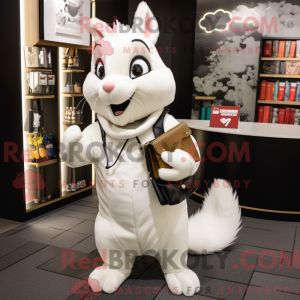 Mascotte d écureuil blanc...