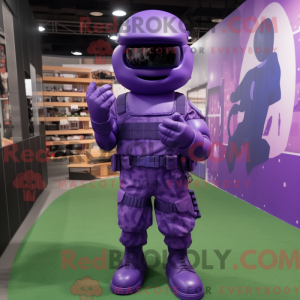 Lilla Army Soldier maskot...