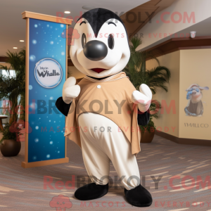 Beige Killer Whale mascot...
