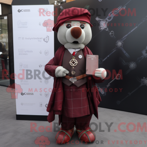 Maroon Celtic Cross mascot...