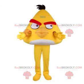 Mascote do famoso pássaro amarelo do videogame Angry Birds -