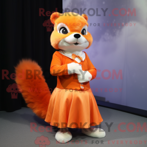 Orange Skunk maskot kostume...