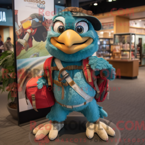 Teal Hawk Maskottchen...