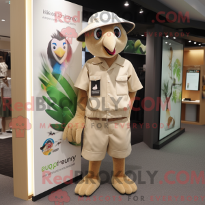Beige Kiwi-mascottekostuum...