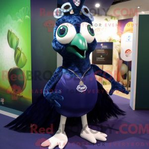 Navy Peacock maskot kostume...