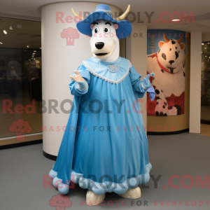 Blue Hereford Cow maskot...