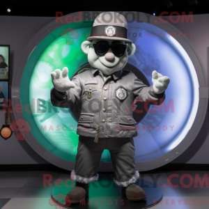 Gray Leprechaun Hat mascot...