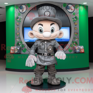 Gray Leprechaun Hat mascot...