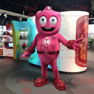 Postava maskota Maroon Pink...