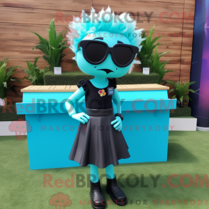 Disfraz de mascota de Cyan...