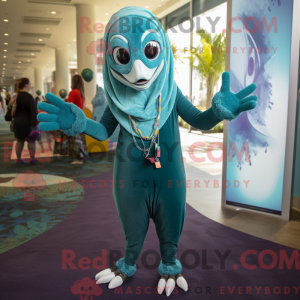 Teal Undead mascottekostuum...