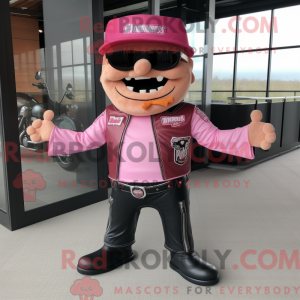 Pink Bbq Ribs maskot...
