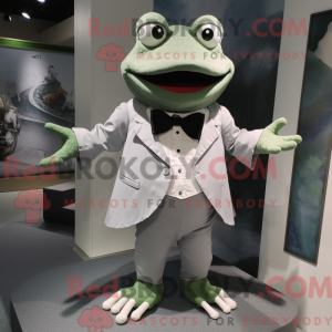 Grå frø-maskotkostumefigur...