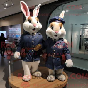 Navy Wild Rabbit maskot...