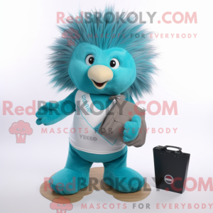 Cyan Porcupine mascot...