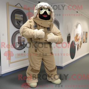 Costume de mascotte crème...