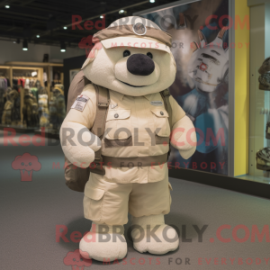 Costume de mascotte crème...