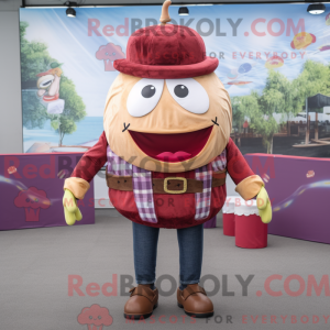 Maroon Hamburger maskot...