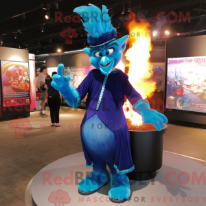 Blue Fire Eater maskot...