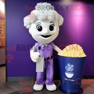 Lavendel Pop Corn maskot...