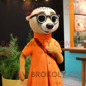 Orange Meerkat mascot...