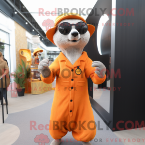 Orange Meerkat maskot...