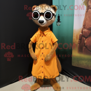 Orange Meerkat maskot...
