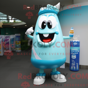 Cyan Bottle Of Milk máscara...