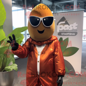 Rust Pear mascot costume...