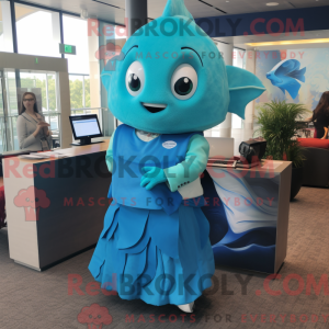 Disfraz de mascota de Cyan...