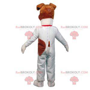 Mascotte de grand chien blanc et marron. Mascotte canine -