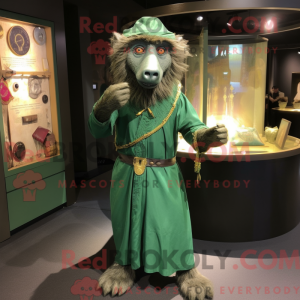 Grøn bavian maskot kostume...