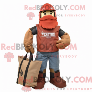Rust Spartan Soldier maskot...