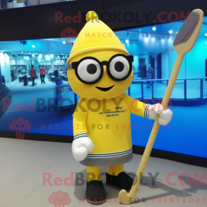 Lemon Yellow Ice Hockey...