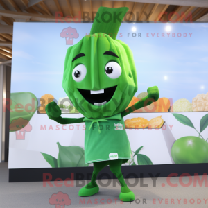 Grøn spinat maskot kostume...