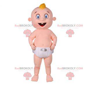 Mascotte de bébé géant avec une couche-culotte - Redbrokoly.com