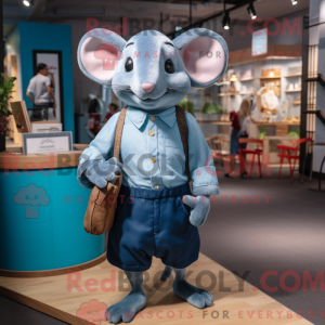 Blue Rat maskotdraktfigur...