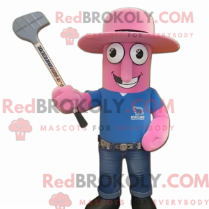 Maskottchenkostüm mit rosa...