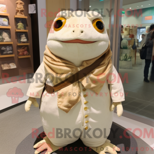 Cream Frog maskot kostume...