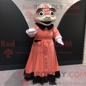 Zalm mascotte kostuum...