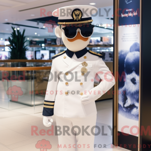 Cream Navy Soldier mascot...