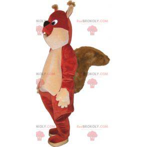 Mascotte scoiattolo marrone e beige molto carino -
