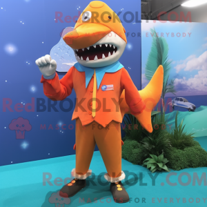 Máscara de Orange Shark com...