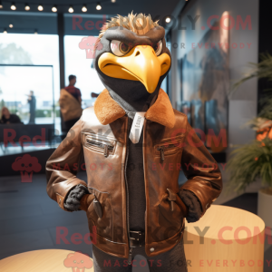 Brown Gull maskot kostyme...