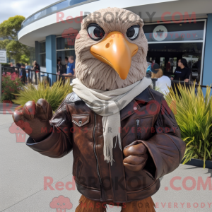 Brown Gull maskot kostume...