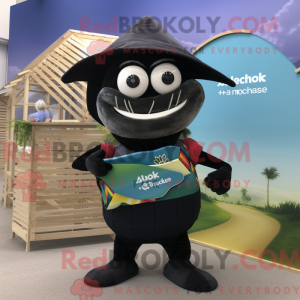 Sort Ceviche maskot kostume...