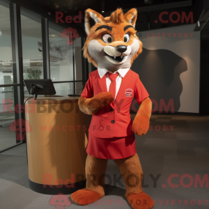 Disfraz de mascota Red Lynx...